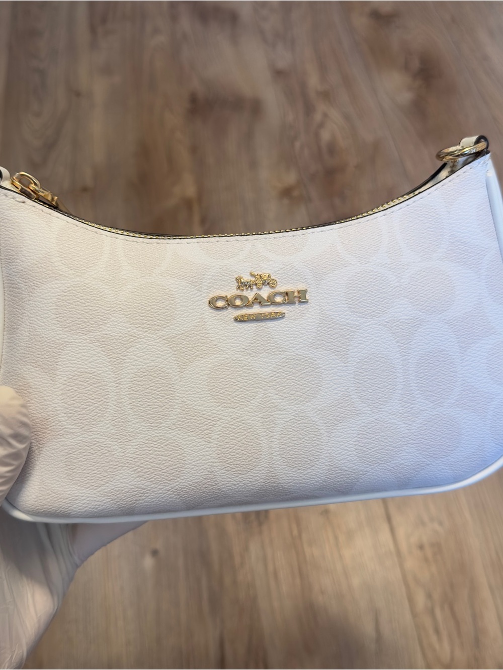 White Coach Teri Shoulder Bag
